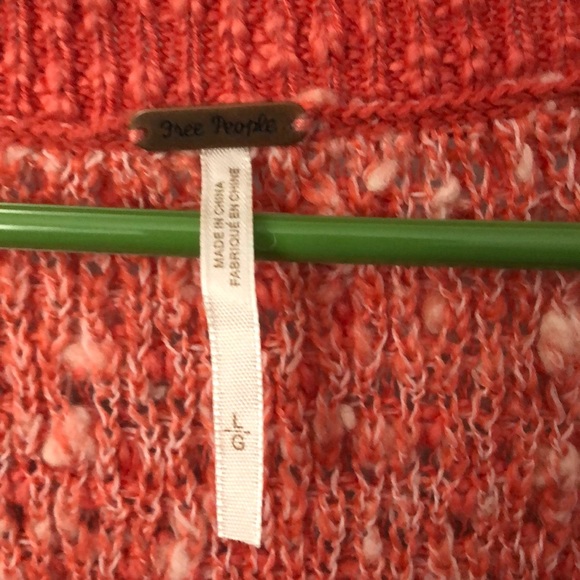 Free People Coral Sweater- Size Large - Picture 2 of 2